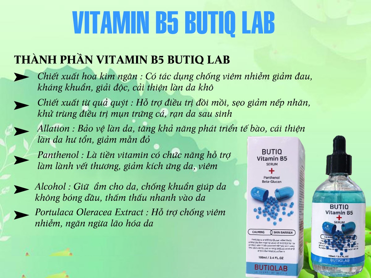 vitamin b5 butiq lab